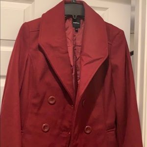 Burgundy Pea Coat